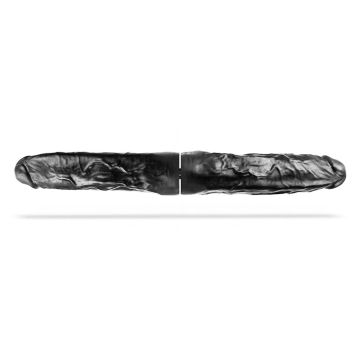 Deep'r Dubbele Dildo Veiny  57 cm - Zwart