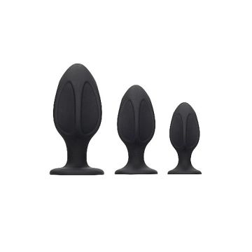 Diamond Shape Buttplug Set - Zwart -diamond-shape-buttplug-set-zwart.jpg
