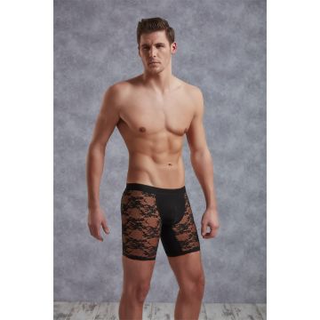 Doreanse Kanten Lange Boxer -  Zwart