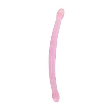 Dubbele Dildo Kristalhelder - Roze