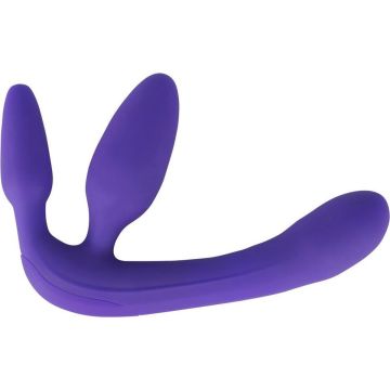 Vibrerende Strapless Strap-On - Paars