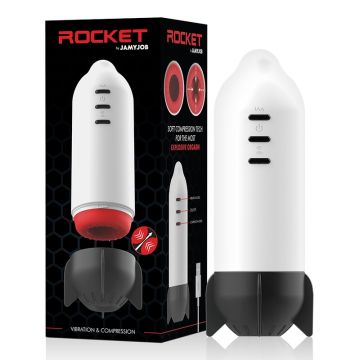 Masturbator Rocket JAMYJOB Zachte compressie- en vibratietechnologie