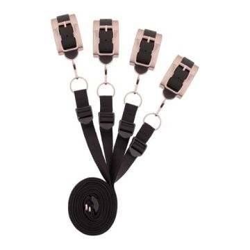 Rosy Gold Onder Matras Restraint Set - Zwart