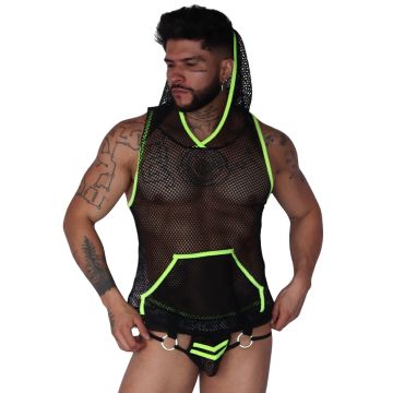 GIGO Mesh Hoody T-Shirt Boox - Geel