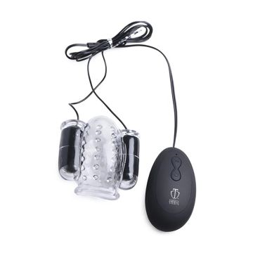 Trinity Vibes Eikel Vibrator Deluxe Dual - Transparant