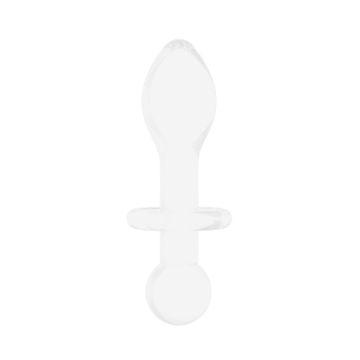 Glazen Buttplug Rocker - Wit