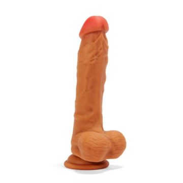 Lusty Dual Layered Dildo - Getinte Huidskleur