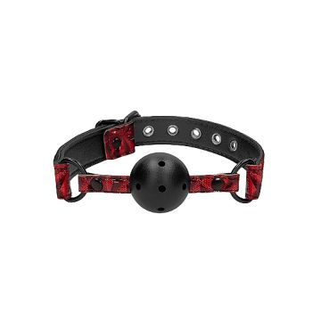 Luxe Ball Gag met Gaten - Rood / Zwart