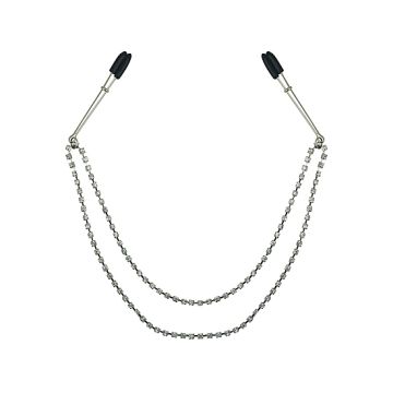 Luxe Tepelklemmen met Strass Midnight - Zwart