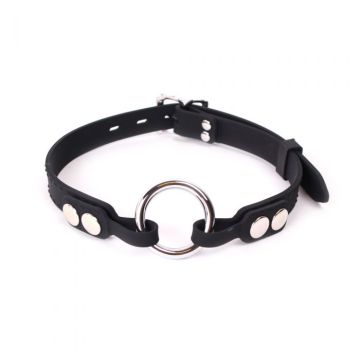 Metalen O-Ring Gag met Siliconen Band