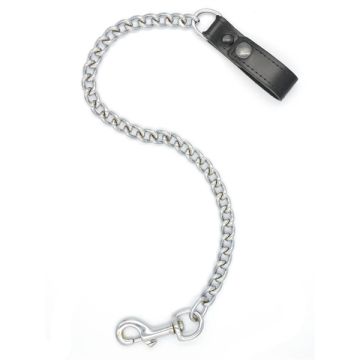  Mister B Leren Lus Voor Riem Met Ketting