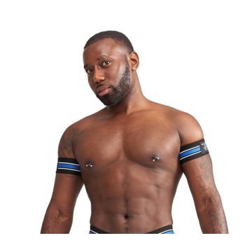 Mister B Urban Club Biceps Bands Gestreept Blauw
