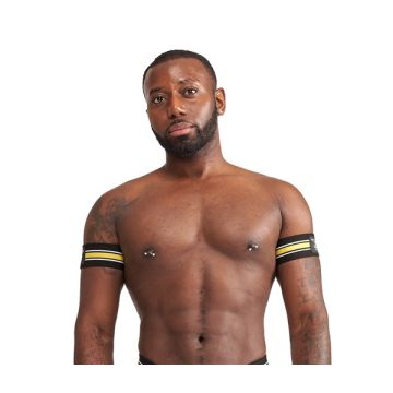 Mister B Urban Club Biceps Bands Gestreept Geel