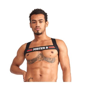 Mister B Urban Club harnas X-back Gestreept Rood