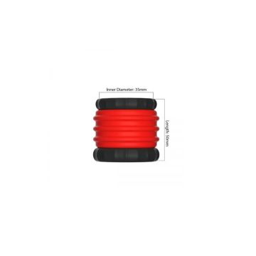 2 in 1 Silicone Cockring en Stretcher Rood - Kiotos