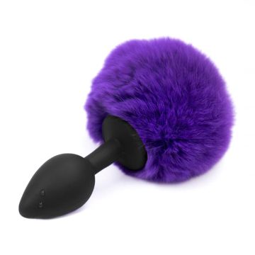 Buttplug met Paarse Pompon - Maat S-plug-anal-con-pompon-purpura-talla-s.jpg