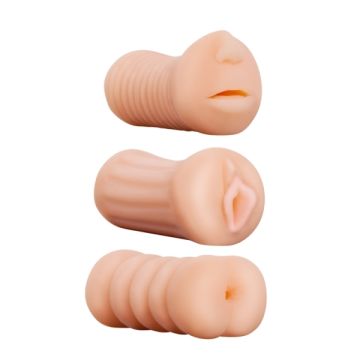 3 Verschillende Masturbators - Huidskleur
