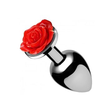 Red Rose Anal Plug M - Rood