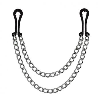 Rimba Zwarte Tepelklemmen met dubbele ketting