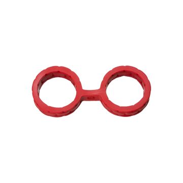 Rode Bondage Silicone Handboeien - Large