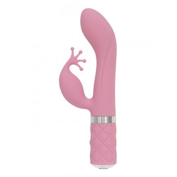 Roze G-spot Vibrator met Clitoris Stimulator - Kinky