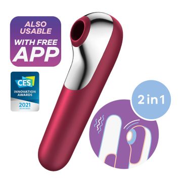 Satisfyer - Dual Love Air Pulse Vibrator Rood