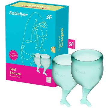 Satisfyer - Feel Secure Menstruatie Cup Set Donkergroen