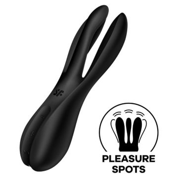 Satisfyer Threesome 2 Vibrator - Zwart