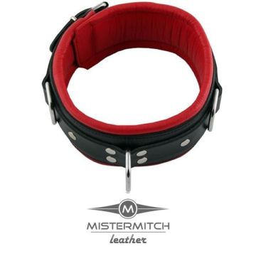 Leren Slavenhalsband Zwart/Rood - 7.50cm-slavenhalsband-zwart-rood-gevoerd-6-50cm.jpg