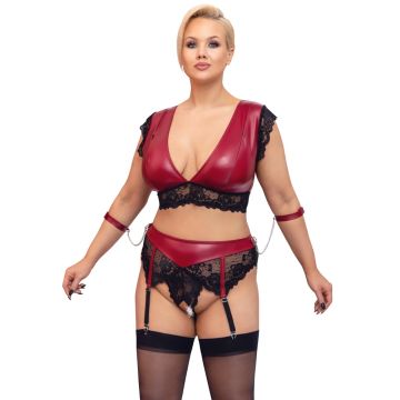 Stijlvolle Bondage Lingerie Set - Rood