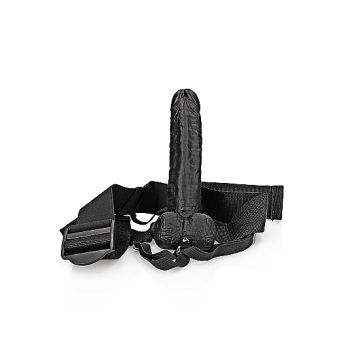 Strap On met Holle Dildo 18 cm - Zwart