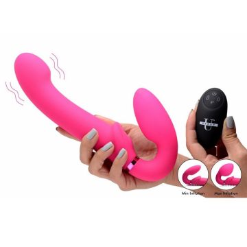 G-Pulse Vibrerende Strapless Dildo Met Afstandsbediening- Roze