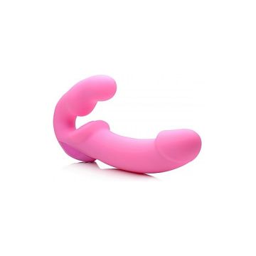 Strapless Strap-on met Afstandsbediening - Roze