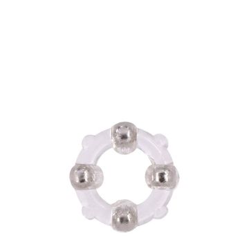 Transparante Cockring met Beads