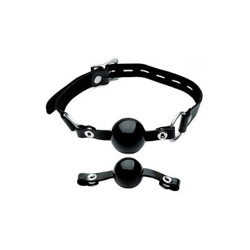 Verwisselbare Siliconen Ballgag - Zwart