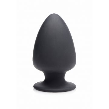Zwarte Squeezable  Buttplug - Medium