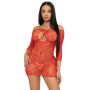 Leg Avenue Heart Mini Jurk - Rood-heart-net-mini-dress-1.jpg