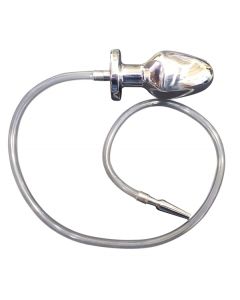 Penisplug met Verbindingsslang en Buttplug - Metaal