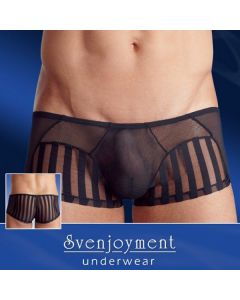 Zwarte transparante mannenshort