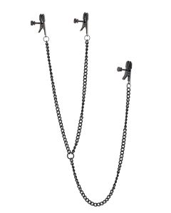 Deluxe Tepels en Clitoris Klemmen - Zwart