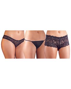 3 Zwarte Slips Set