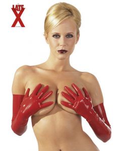 Lange latex handschoenen