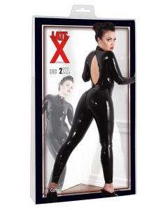 Latex catsuit - Zwart