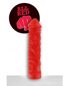All Black Johan Dildo - 31 cm red