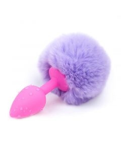 Buttplug met Pompon Roze - Maat S