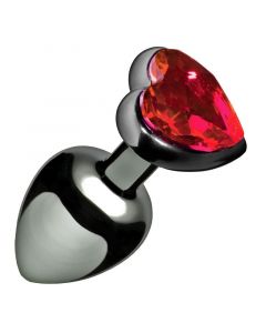Buttplug met Hartvormige Basis - Medium zijkant