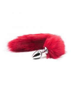 Buttplug met Vossenstaart - Rood los