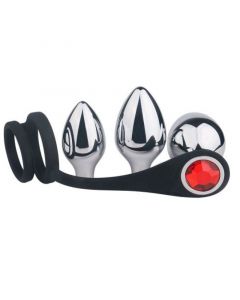 Buttplug Set met Cockring Pleasure Bully set