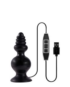 Vibrerende Buttplug met Ribbels - 11.5 cm