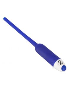 Vibrerende Siliconen Dilator - Blauw  voor